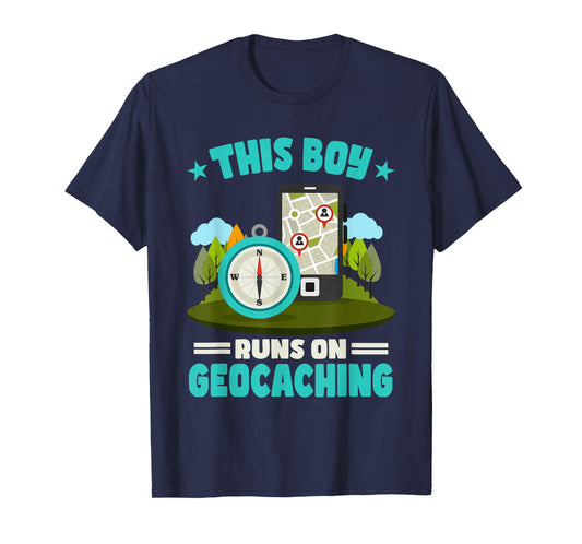 Geocache This Boy Runs On Geocaching T-Shirt