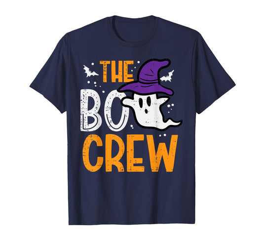 Halloween Ghost The Boo Crew Costume Matching Women Kids Men T-Shirt