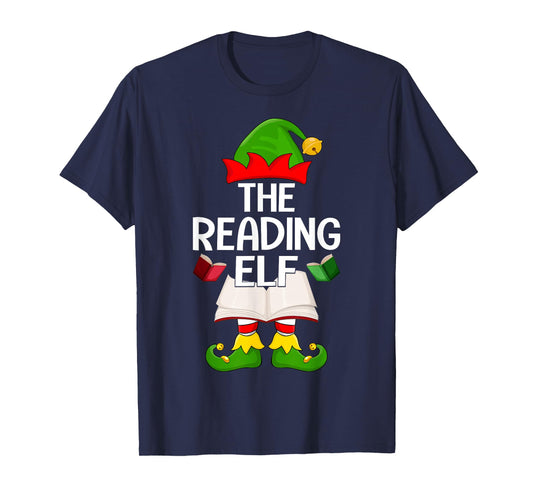 Reading Elf Xmas Family Matching Elf Squad Christmas T-Shirt