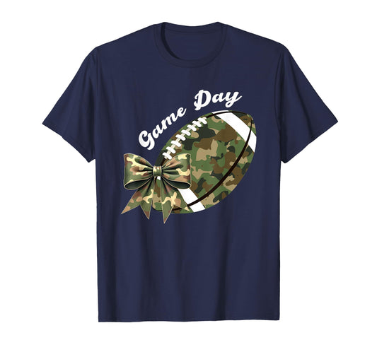 Camouflage Old Game Day Camo Football Seasons Women Girls T-Shirt