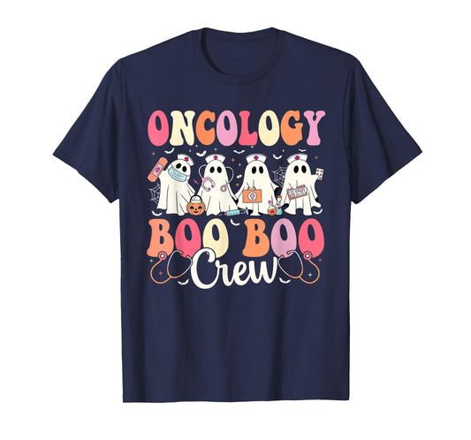 Oncology Nurse Boo Boo Crew Ghost Nurse Halloween Costume T-Shirt