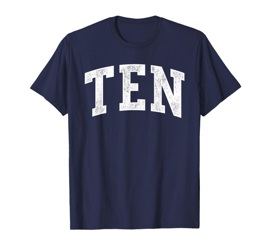 Ten Minimalist 10th Birthday Design 10-Year-Old T-Shirt