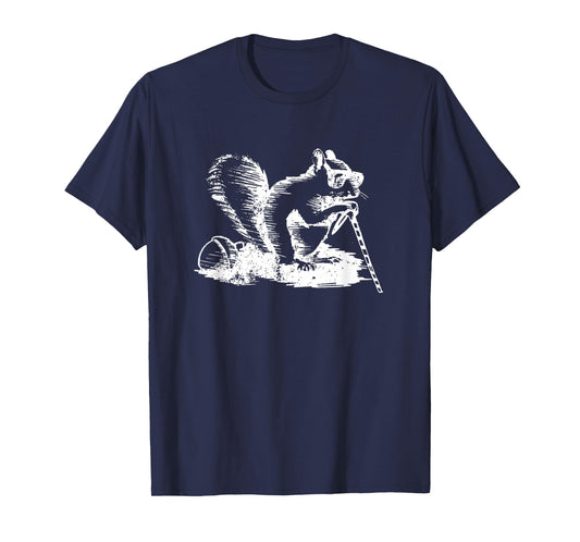 Vintage A Blind Squirrel Animal Nut Joke T-Shirt