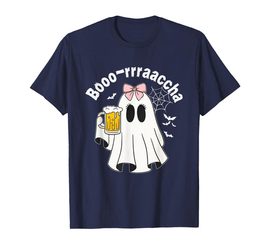 Boo-racha Funny Halloween Ghost Beer Design Borracha T-Shirt