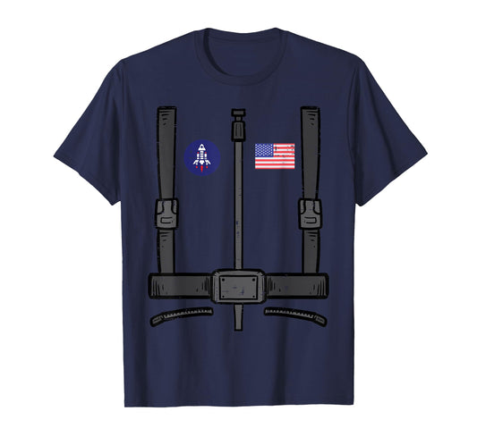 US Astronaut Costume Space Suit Galaxy Men Women Boys Kids T-Shirt