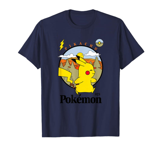 Pokémon Pikachu Outdoor Adventures Vintage Post Card T-Shirt