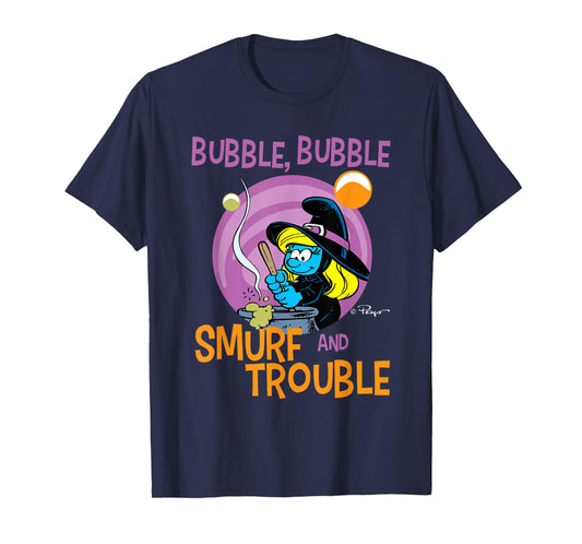 The Smurfs Bubble Bubble Smurf and Trouble T-Shirt