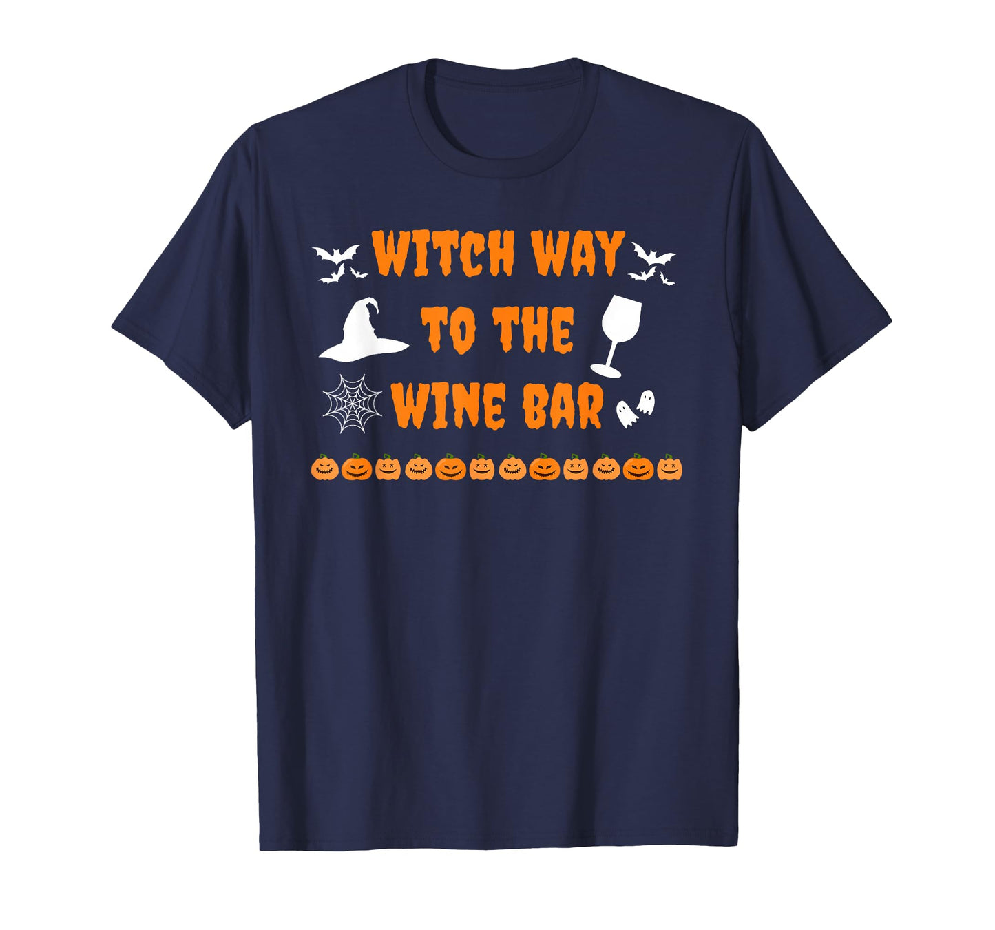 Witch Way to The Wine Bar Halloween Autumn Fall Boozy Funny T-Shirt