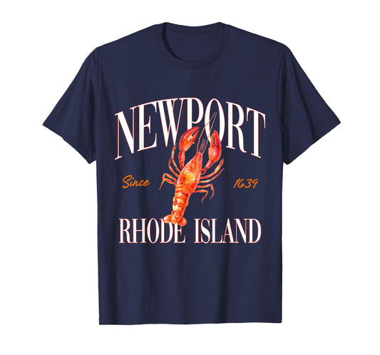 Newport Rhode Island Est. 1639 Lobster Souvenir Vintage T-Shirt