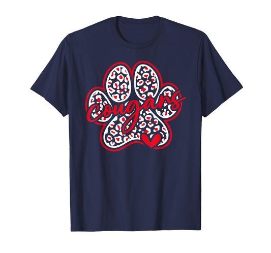 Vintage Cougars School Sports Team Spirit Back To School T-Shirt
