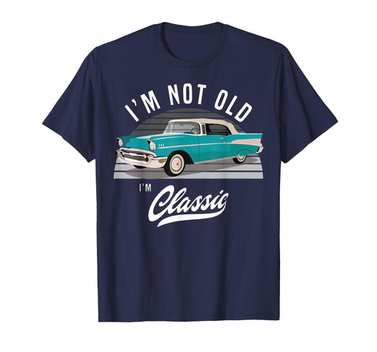 1957 57 chevys truck vintage bel air cars blue T-Shirt