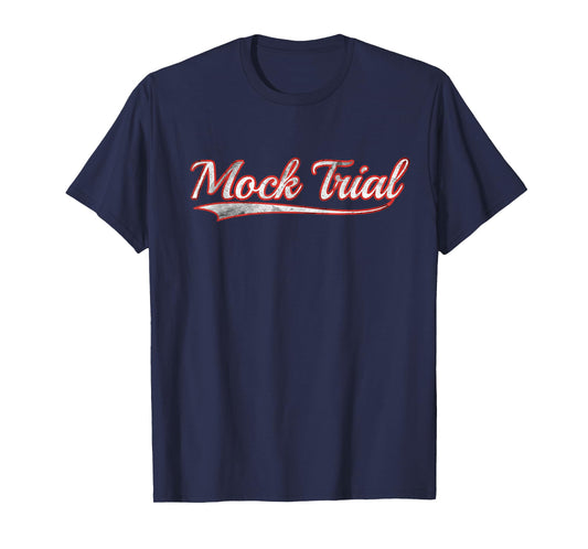 Mock Trial Vintage Varsity Distressed Throwback Style T-Shirt