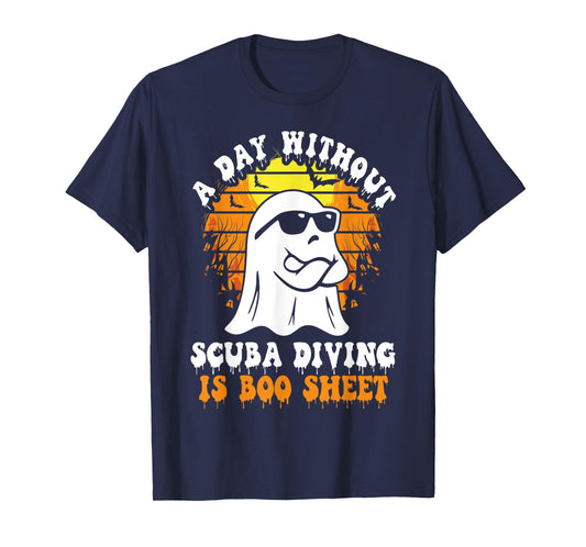 A Day Without Scuba Diving Is Boo Sheet Funny Halloween T-Shirt