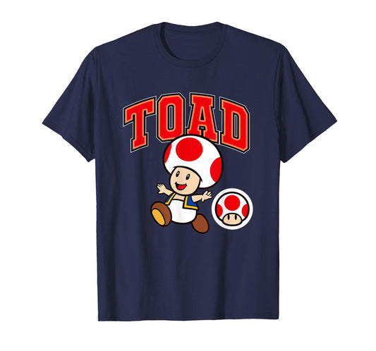 Super Mario Toad Big Character Collegiate Style T-Shirt