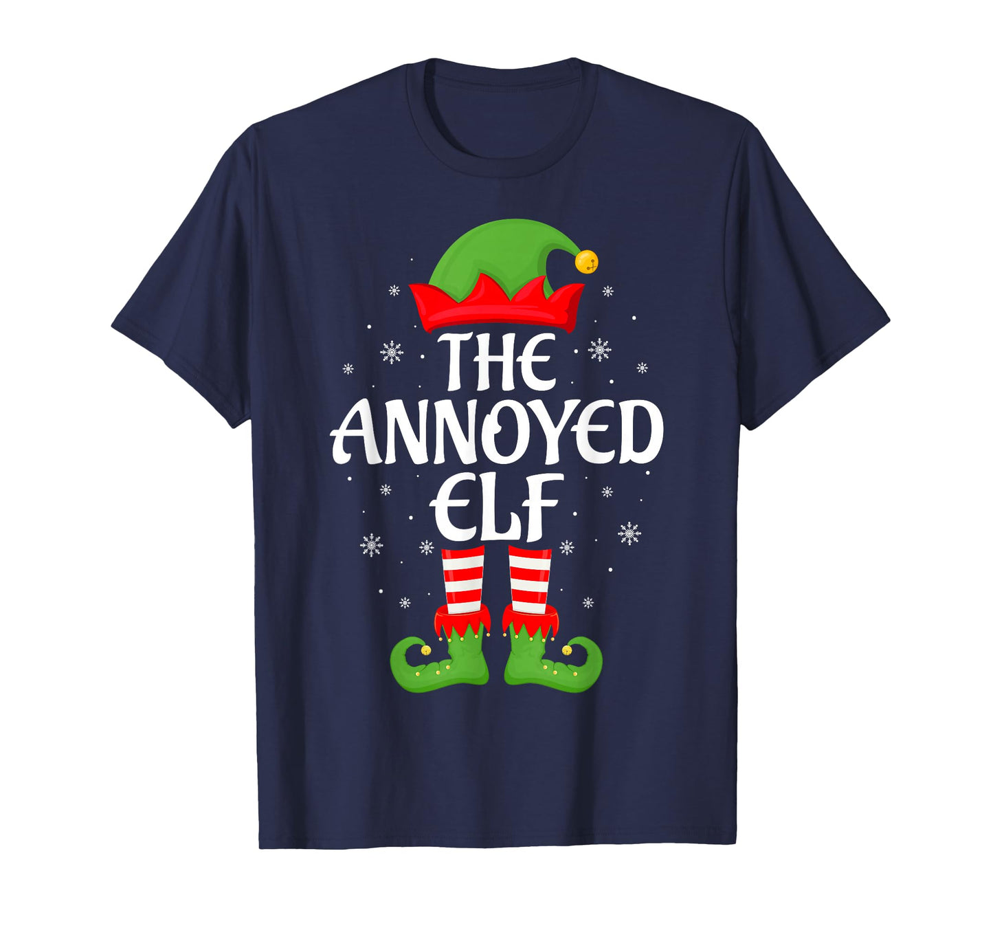 Annoyed Elf Xmas Family Matching Elf Squad Christmas T-Shirt
