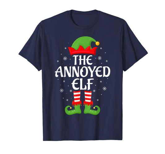 Annoyed Elf Xmas Family Matching Elf Squad Christmas T-Shirt