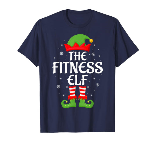 Fitness Elf Xmas Family Matching Elf Squad Christmas T-Shirt