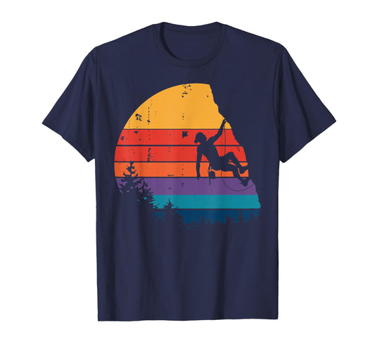 Vintage Bouldering Mountain Rock Climbing Gifts Climber Men T-Shirt