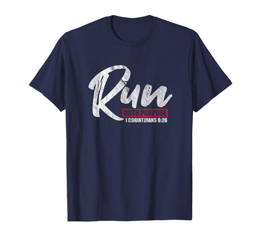 1 Corinthians 9:26 Christian Faith Running Runner T-Shirt