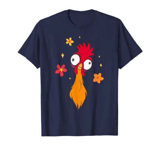 Disney Moana 2 Big Face Heihei Tropical Flowers Costume T-Shirt