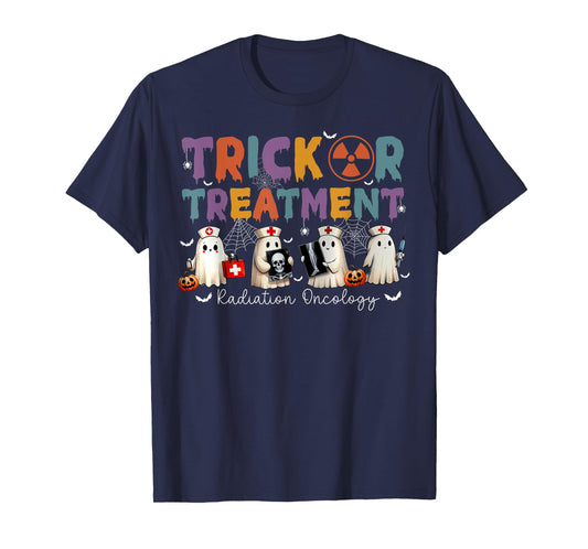 Trick Or Treatment Radiation Oncology Halloween Rad Therapy T-Shirt