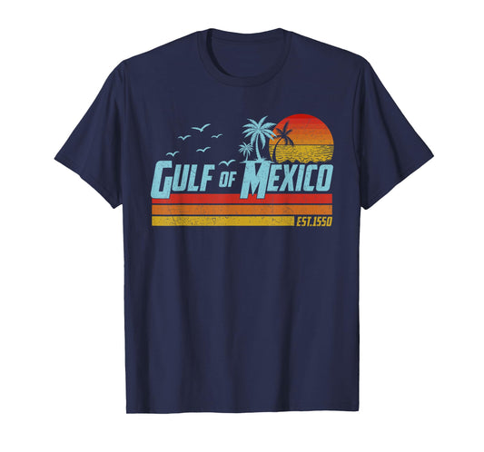Gulf of Mexico Est 1550 Retro Vintage Beach T-Shirt