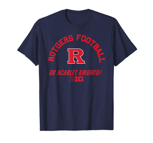 Rutgers Scarlet Knights Big 10 Football Black T-Shirt