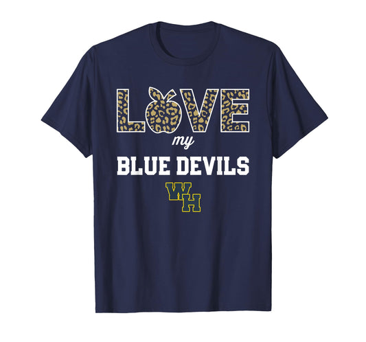 Winter Haven Blue Devils Logo Love My Team HS T-Shirt