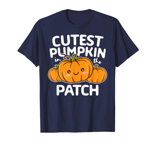 Cutest Pumpkin In The Patch Halloween Thanksgiving Boy Girl T-Shirt