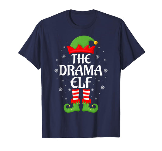 Drama Elf Xmas Family Matching Elf Squad Christmas T-Shirt