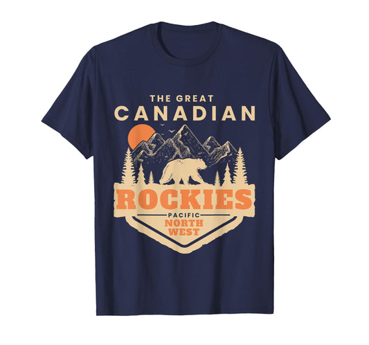 The Canadian Rockies Mountain Canadian National Park Vintage T-Shirt