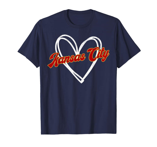 Vintage Kansas City K.C Men Women Kids Heart T-Shirt