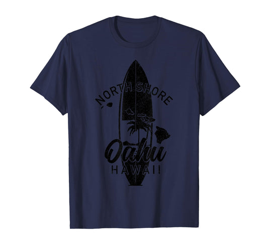 North Shore Oahu Hawaii Surf Board Surfing Surfer Hawaiian T-Shirt