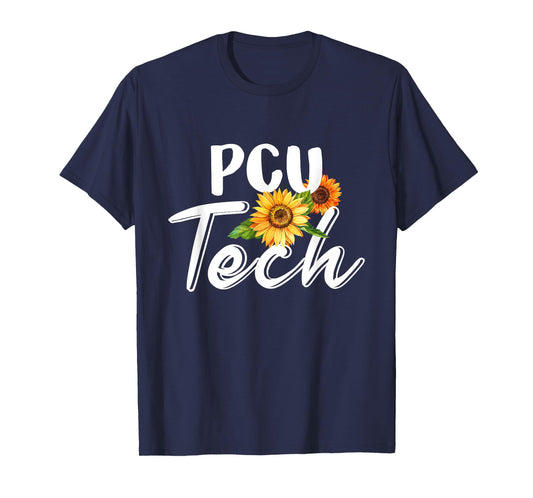 Cute PCU Tech With Sunflower Vintage T-Shirt
