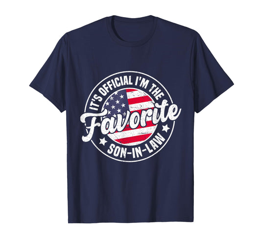 It's Official I'm The Favorite Son-In-Law Funny Vintage T-Shirt