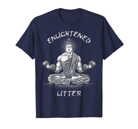 Enlightened Lifter Funny Workout Gym Weightlifting Anime T-Shirt