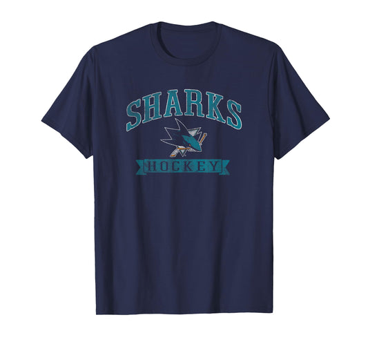 San Jose Sharks Vintage Hockey Black NHL Officially Licensed T-Shirt