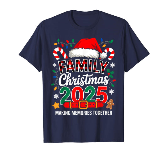 Family Christmas 2025 Matching Squad Santa Elf Funny Xmas T-Shirt
