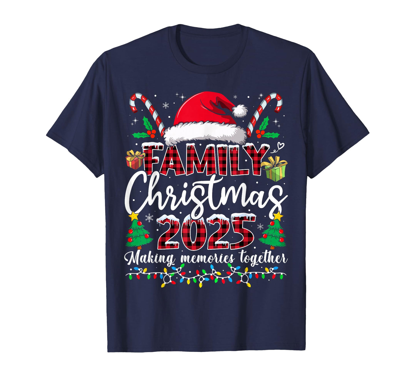 Family Christmas 2025 Matching Outfit Xmas Squad Santa T-Shirt