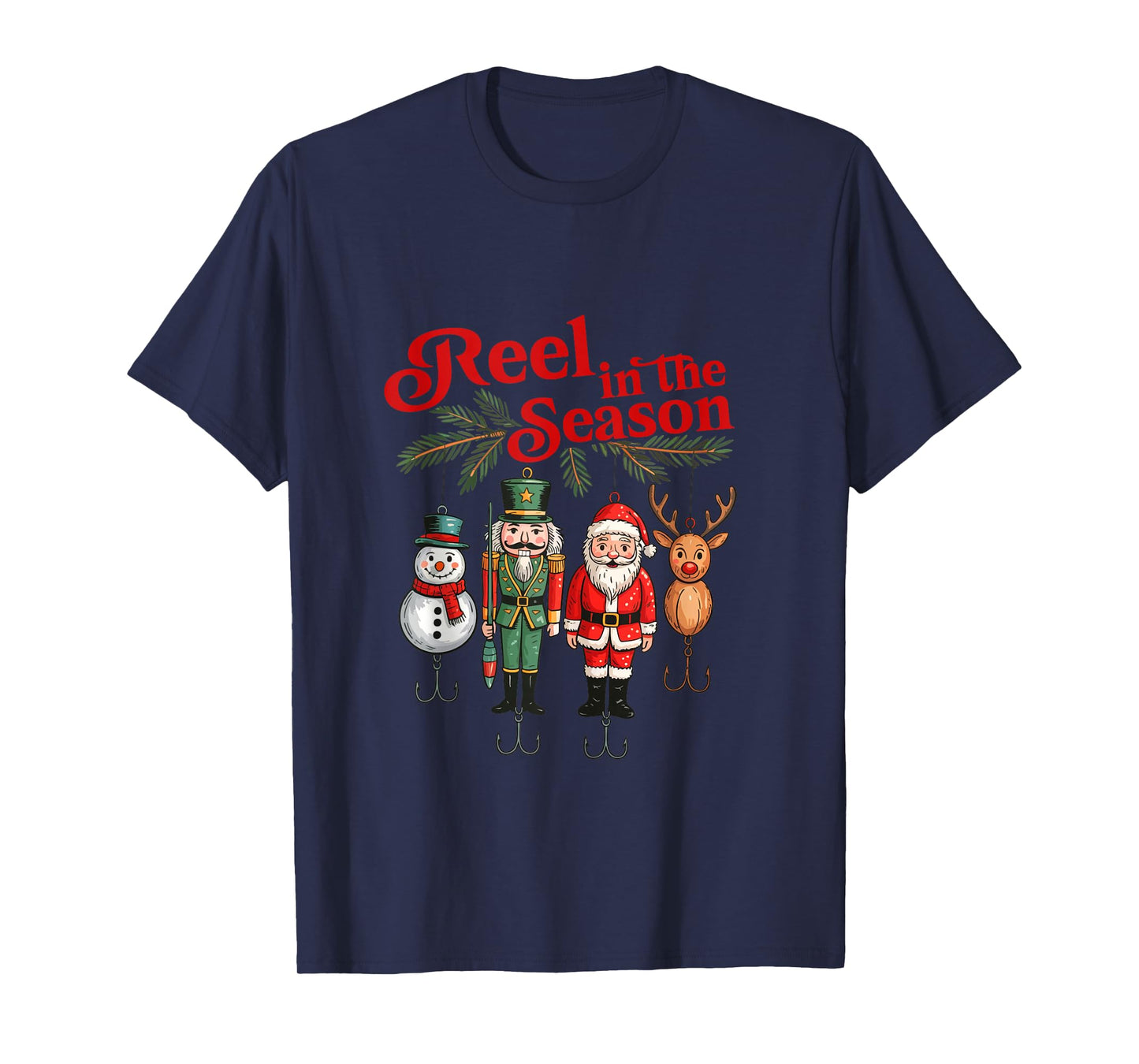 Reel in The Season Christmas Fishing Tank Top