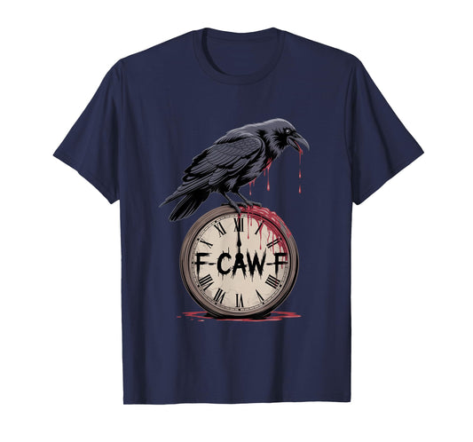 F-Caw-F Crow Funny Gothic Moon Black Bird Halloween T-Shirt