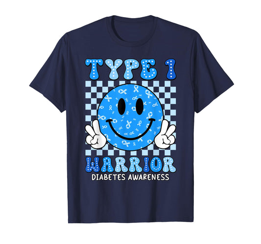 Diabetes Awareness Toddler Ribbon T1D Warrior Support Squad T-Shirt