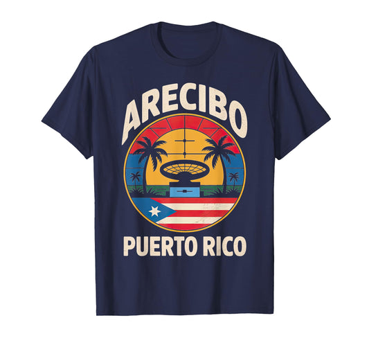 Arecibo Puerto Rico City Travel Vintage Circle Design T-Shirt