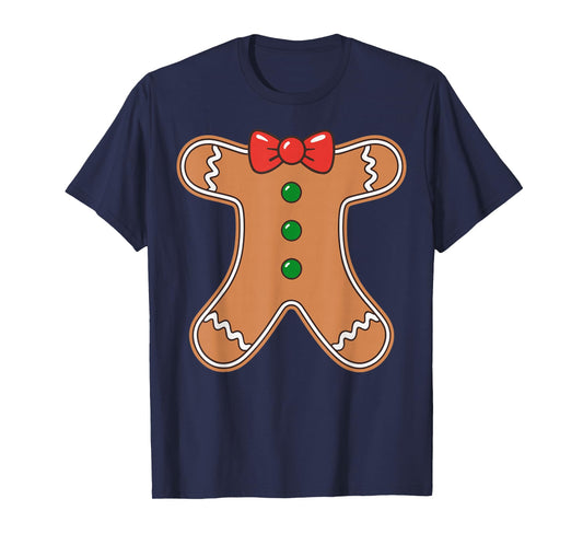 Gingerbread Man Shirt Adult Kids Men Women Cookie Costume T-Shirt