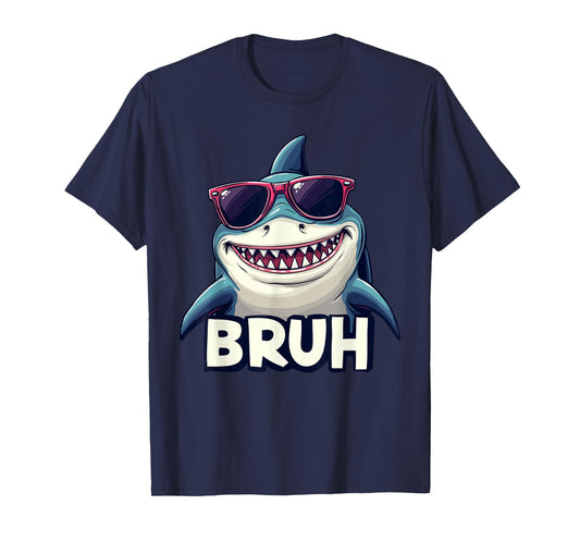 Funny Shark Meme BRUH Teenager kids men women Graphic T-Shirt