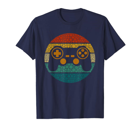 Retro Polka Dots Gaming Controller Video Gamers Dot Day Boys T-Shirt