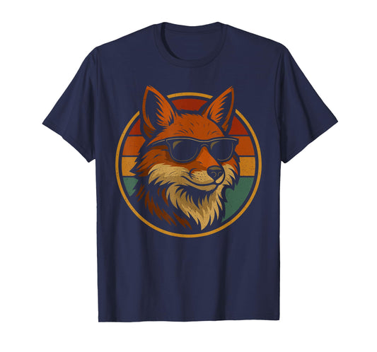 Cool Fox With Sunglasses Retro Forest T-Shirt
