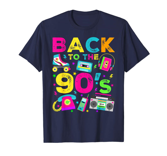 Back To 90's 1990s Vintage Style Nineties Retro Party T-Shirt