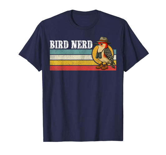Bird Nerd Vintage Bird Lover Birding Funny Bird Watching T-Shirt