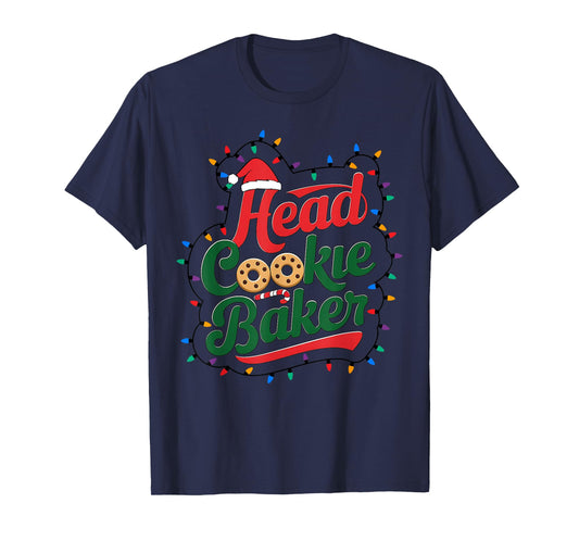 Head Cookie Baker Christmas Cookie Baking T-Shirt